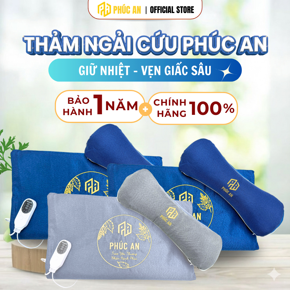 [TẶNG GỐI] Combo 3 Thảm Điện Ngải Cứu Phúc An – Giảm Căng Cơ, Tăng Tuần Hoàn Máu, Hỗ Trợ Giấc Ngủ Ngon