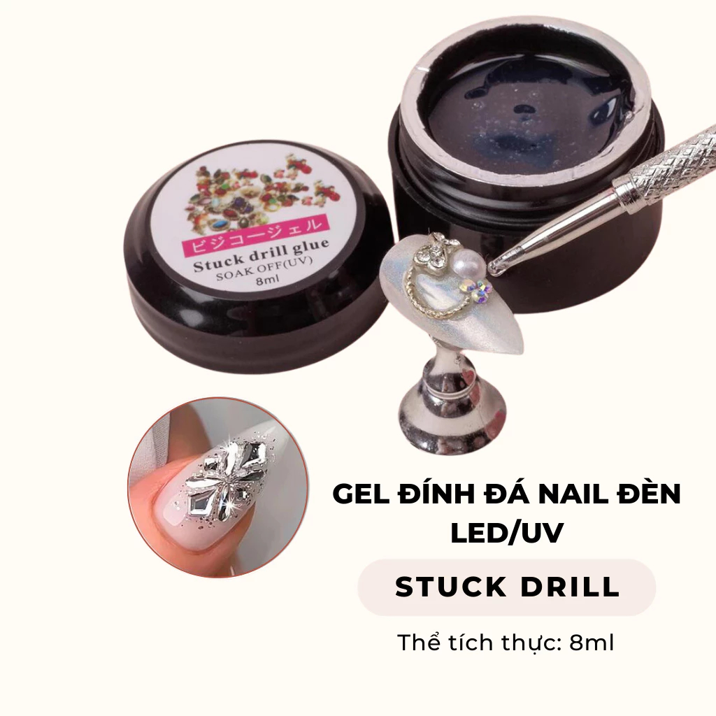 Gel Đính Đá Nail Cao Cấp 8ml – Gel Dán Đá Trong Suốt, Bám Chắc Lâu, Phù Hợp Đính Charm, Đá Nail Nghệ Thuật