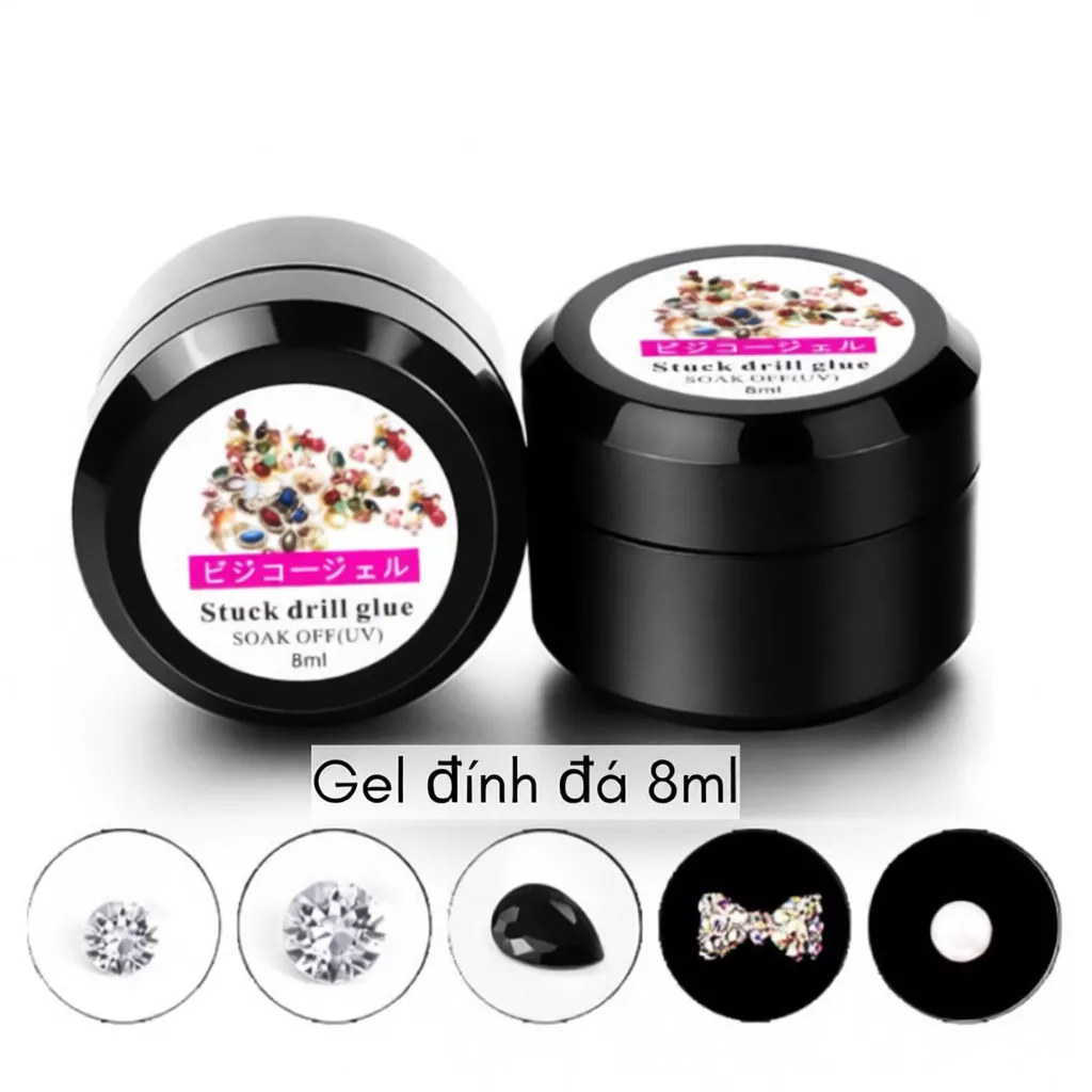 Gel Đính Đá Nail Cao Cấp 8ml – Gel Dán Đá Trong Suốt, Bám Chắc Lâu, Phù Hợp Đính Charm, Đá Nail Nghệ Thuật