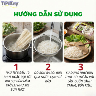 Bún Gạo Tươi 200g - Chay Mặn Đều Dùng Được - TiPiKay Shop