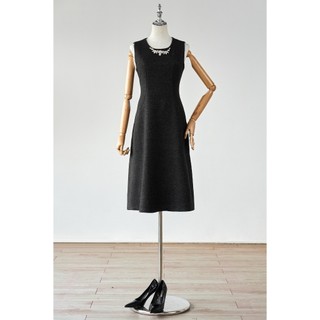 Đầm Dạ Hội Dáng Xoè Sát Nách Đầm Tweed Hàn Cổ Tròn Đính Đá Sang Trọng SHE'S BACK S63L25T002