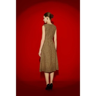 Đầm Dạ Hội Dáng Xoè Sát Nách Đầm Tweed Hàn Cổ Tròn Đính Đá Sang Trọng SHE'S BACK S63L25T002