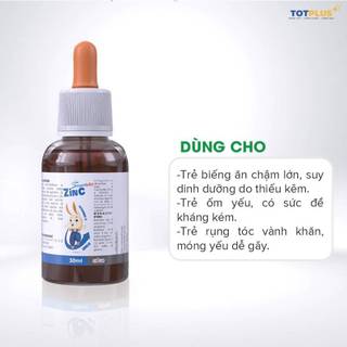 Smartbibi Zinc - kẽm cho bé giúp bé ăn ngon, cải thiện biếng ăn chai 30ml - Nhập khẩu chính hãng