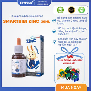 Smartbibi Zinc - kẽm cho bé giúp bé ăn ngon, cải thiện biếng ăn chai 30ml - Nhập khẩu chính hãng