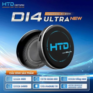 Android box cho ô tô HTD D14 Ultra Chính Hãng - Bảo Hành 24 tháng- Tuỳ Chỉnh Mày Sắc Theo Phong Thuỷ