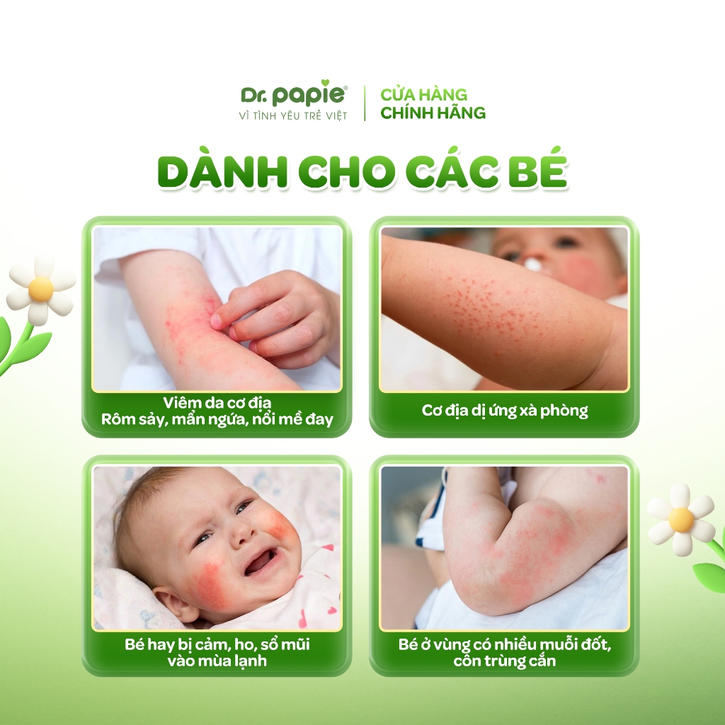 [Live] Nước Tắm Gội 2 IN 1 Thảo Dược Shan Tuyết Làm Mát Da Giảm Mẩn Đỏ Dr.Papie dành cho bé sơ sinh