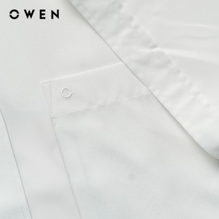 Owen - Áo sơ mi ngắn tay Regular Fit AR255045NT màu Trắng chất liệu Bamboo poly
