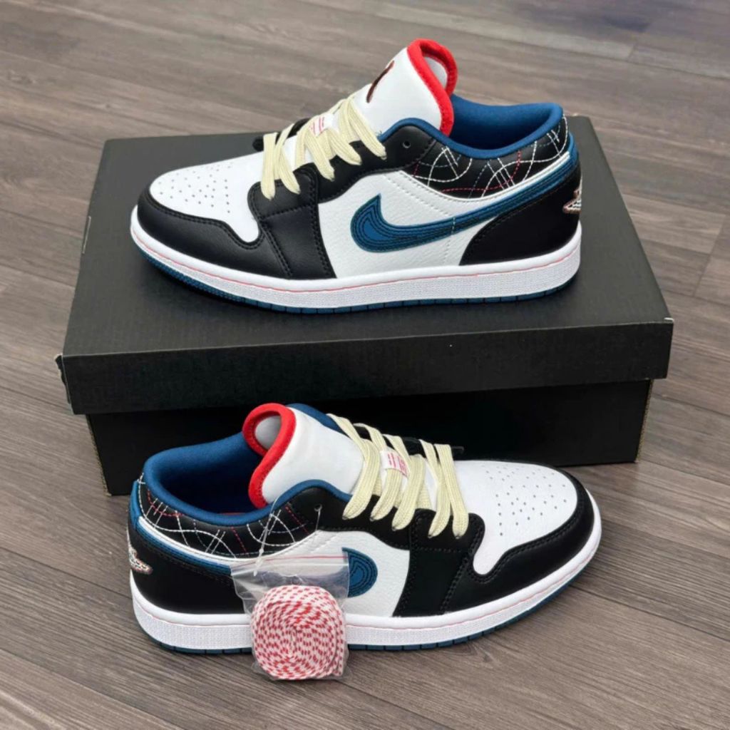 Giày Sneaker Nam Nữ, Giày Thể Thao Cổ Thấp Xanh Đen || Mã JA 13