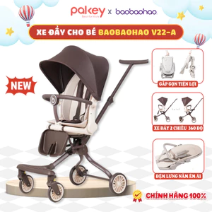Xe Đẩy Cho Bé Baobaohao V22-A Chính Hãng, Xe Đẩy Gấp Gọn Đảo 2 Chiều 360 Độ Với 3 Chế Độ Ngả Tiện Lợi Cho Bé