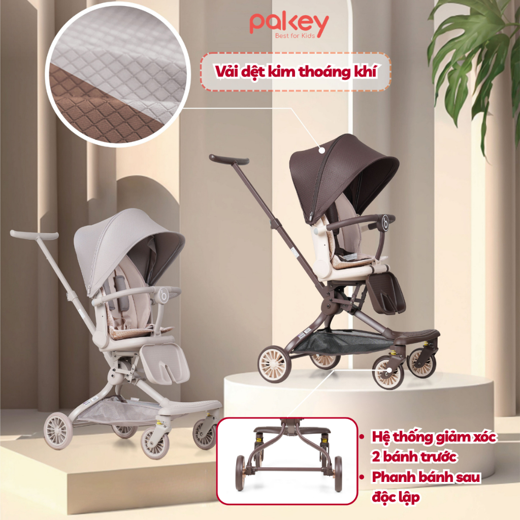 [Mới] Xe Đẩy Cho Bé Baobaohao V22-A Chính Hãng, Xe Đẩy Gấp Gọn Đảo 2 Chiều 360 Độ Với 3 Chế Độ Ngả Tiện Lợi Cho Bé