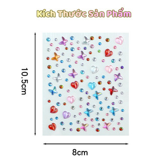 Hình Dán Sticker Đính Đá 3D Lấp Lánh Đa Dạng Kiểu Dáng Dễ Thương - Miếng Dán Trang Trí Mặt, Cơ Thể Dễ Dàng Tháo Lắp