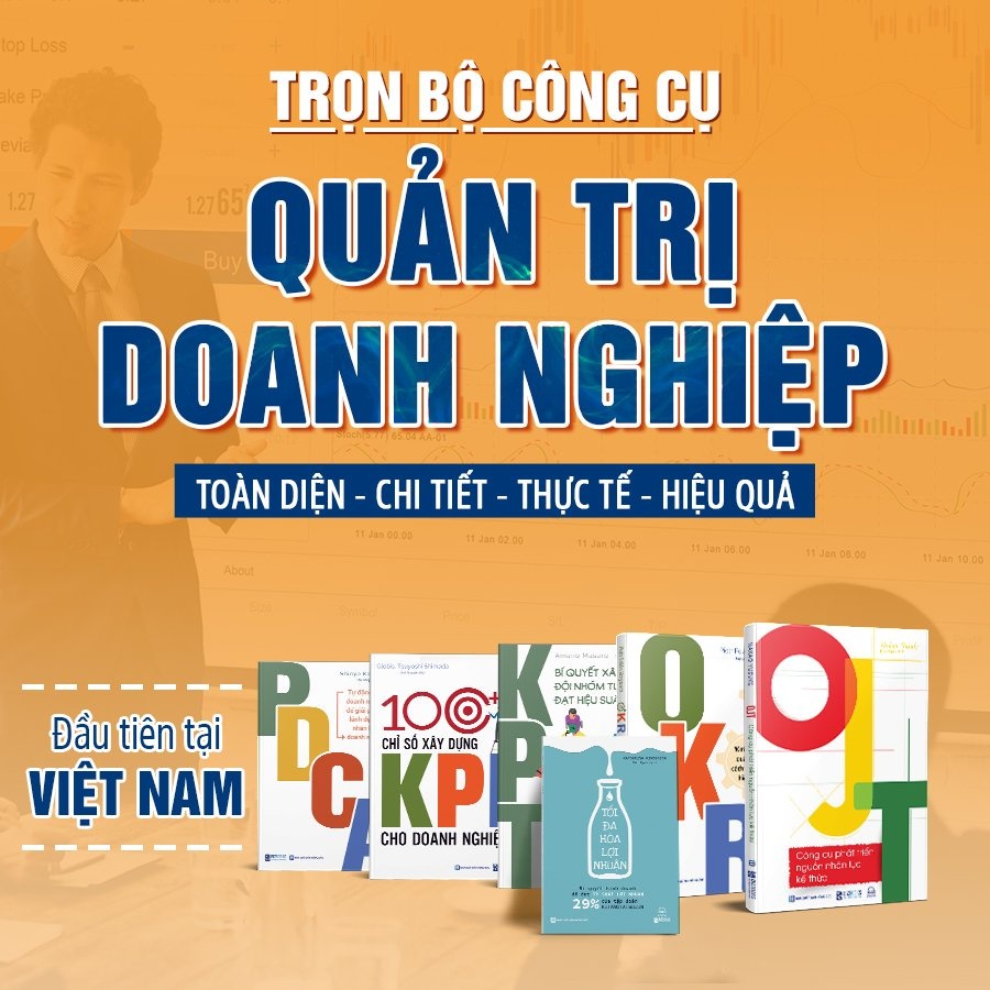 Bộ Sách Quản Trị Doanh Nghiệp - Bộ công cụ giúp doanh nghiệp tối ưu hóa chi phí bứt phá lợi nhuận: PDCA,OKR,KPT,OJT,KPI