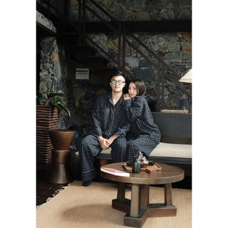 𝗛𝗮̀𝗻𝗴 𝗰𝗵𝗶́𝗻𝗵 𝗵𝗮̃𝗻𝗴 Bộ ngủ mặc nhà pyjamas FORM TO kẻ nhung bông unisex  O.N WORKSHOP
