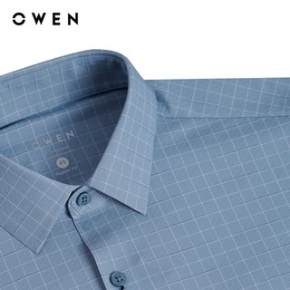 Owen - Áo sơ mi dài tay Regular Fit AR256048DT màu Xanh đậm chất liệu Knit cao cấp