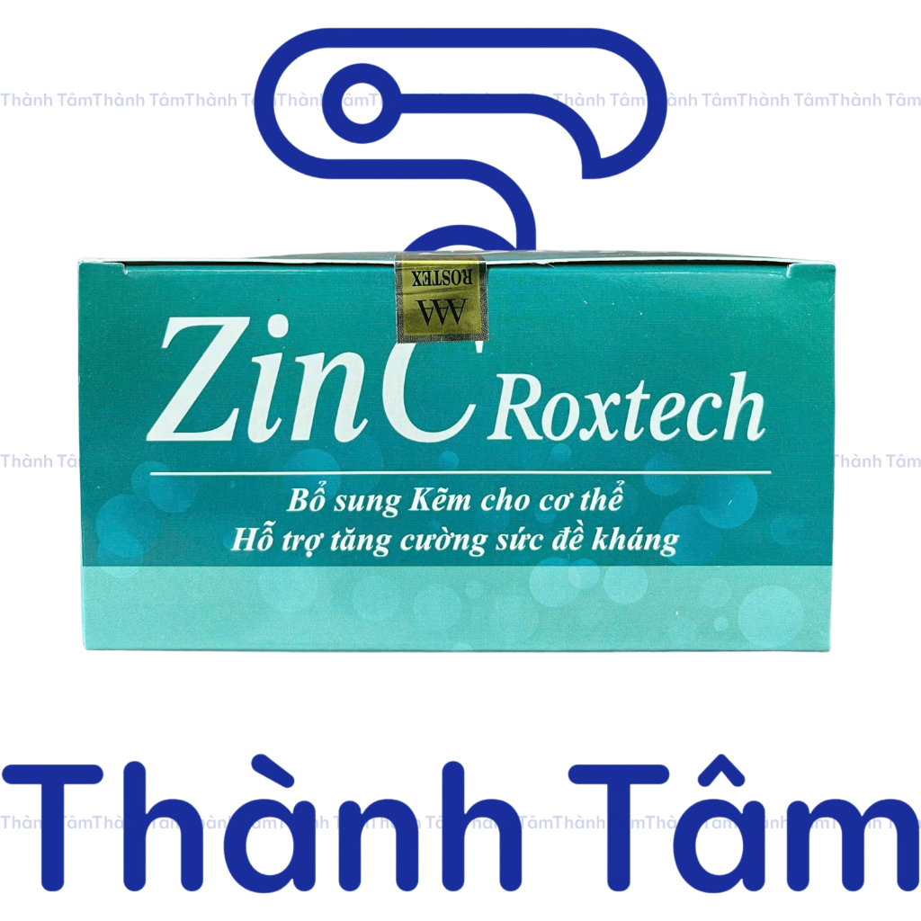 ( Xanh Nhạt ) Viên uống tăng đề kháng ZinC Roxtech bổ sung kẽm hỗ trợ tăng cường sức khoẻ - Hộp 100 viên