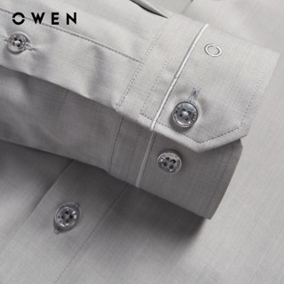 Owen - Áo sơ mi dài tay Slim Fit AS255068D màu Xám chất liệu Modal Lenzing