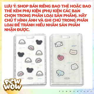 Bao Đựng Thẻ Nhựa Mica Trong Suốt Hình Cún Dog Poodle Lông Xù Đáng Yêu Phụ Kiện Tùy Chọn Decor Balo
