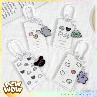 Bao Đựng Thẻ Nhựa Mica Trong Suốt Hình Cún Dog Poodle Lông Xù Đáng Yêu Phụ Kiện Tùy Chọn Decor Balo