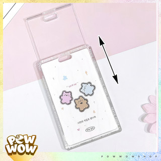 Bao Đựng Thẻ Nhựa Mica Trong Suốt Hình Cún Dog Poodle Lông Xù Đáng Yêu Phụ Kiện Tùy Chọn Decor Balo
