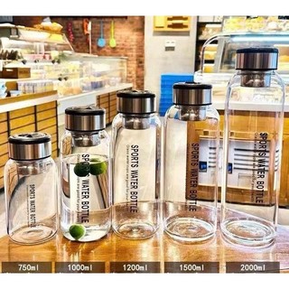 Bình thủy tinh Nhật Bản TAKASHI , chịu nhiệt tốt , có nắp từ tính , tặng kèm túi vải và cọ rửa bình