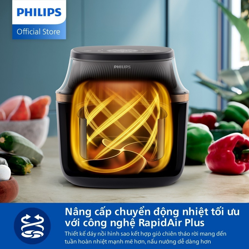 [LIVE] Nồi Chiên Không Dầu Philips NA322/00 4.2 Lít Nấu Nhanh - Hàng Chính Hãng Bảo Hành 24 Tháng