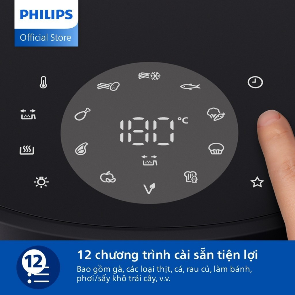 [LIVE] Nồi Chiên Không Dầu Philips NA322/00 4.2 Lít Nấu Nhanh - Hàng Chính Hãng Bảo Hành 24 Tháng