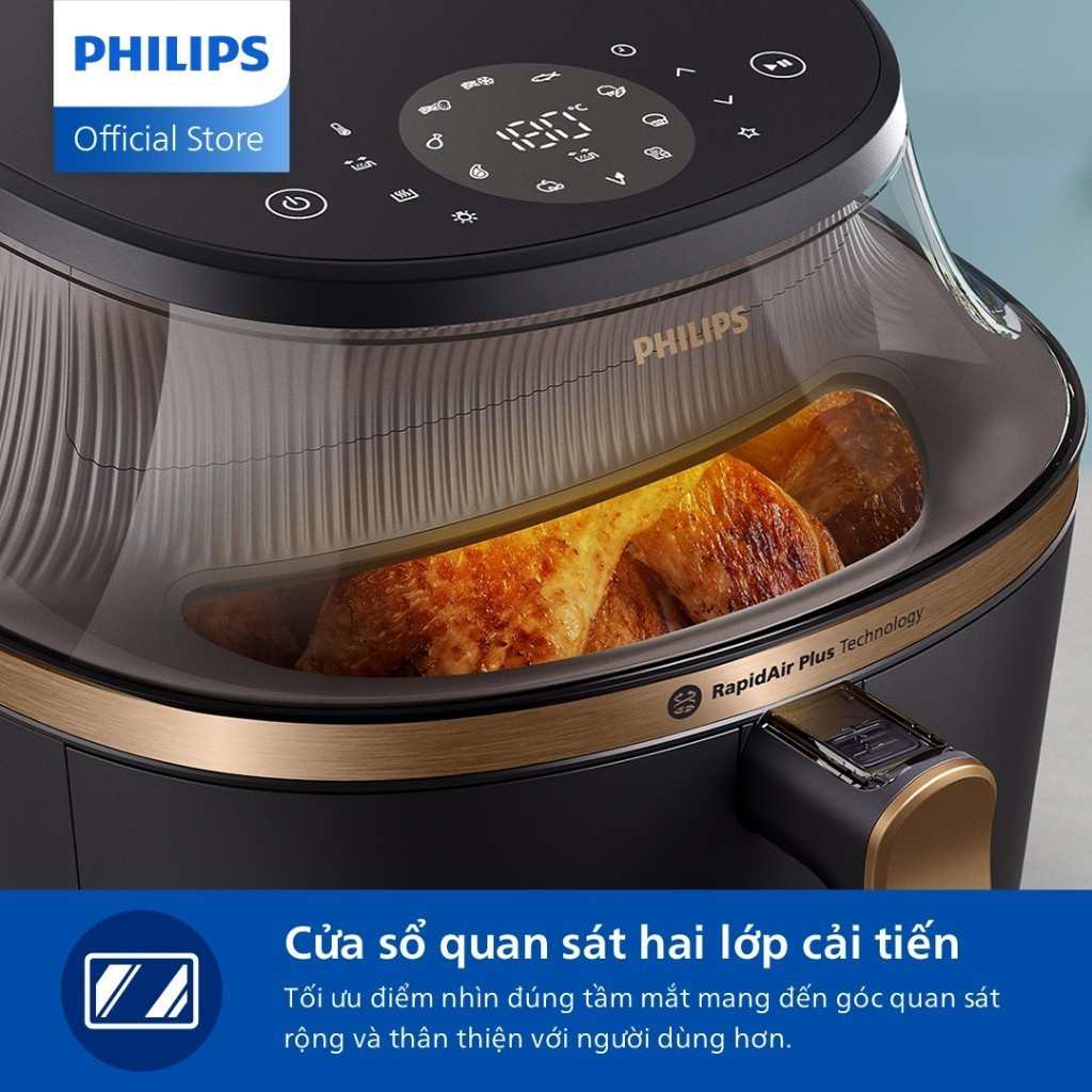 [LIVE] Nồi Chiên Không Dầu Philips NA322/00 4.2 Lít Nấu Nhanh - Hàng Chính Hãng Bảo Hành 24 Tháng