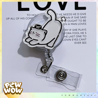Lõi Tơrua Yoyo Móc Kéo Thẻ Tên Hình Mèo Trắng White Cat Dễ Thương Dây Rút 60cm (Lõi Kéo)