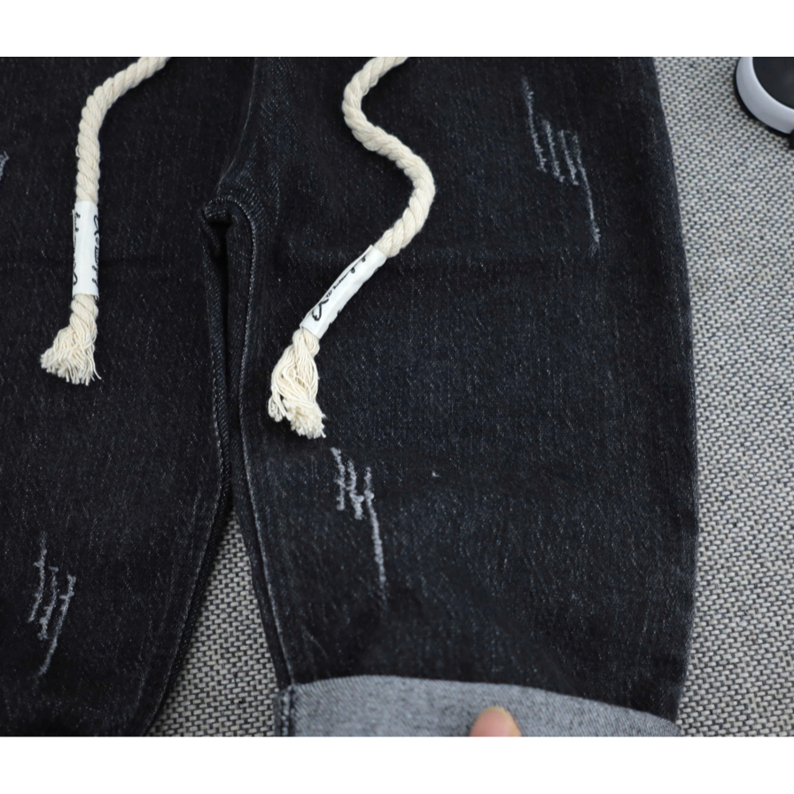 {Size Nhỡ - Đại } Quần jean bé trai phom baggy túi sau bạc