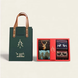 Set Combo 4 Tất Vớ Cổ Cao Hoạ Tiết Noel Giáng Sinh Cotton Haste Nhiều Màu Sắc Quà Tặng Dễ Thương Ấm Áp