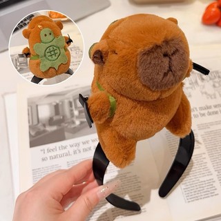Có Sẵn - Thú Bông Capybara Gắn Băng Đô Cài Tóc Vui Nhộn ♥ Mẫu Thỏ Hồng Hài Hước Cute