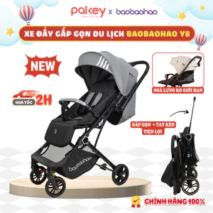 Xe Đẩy Gấp Gọn Baobaohao Y8, Xe Đẩy 2 Chiều Đa Năng Mái Che Rộng 4 Nấc Điều Chỉnh, Bánh Xe Có Giảm Xóc Êm Ái