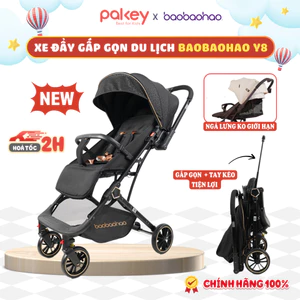 Xe Đẩy Cho Bé Gấp Gọn Baobaohao Y8, Xe Đẩy Du Lịch 2 Chiều Đa Năng Ghế Ngồi Rộng Rãi Có Mái Che