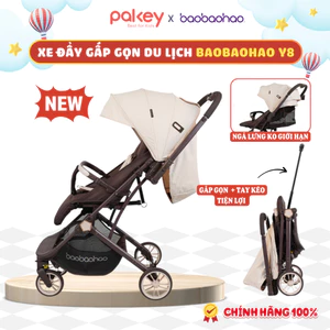 Xe Đẩy Chính Hãng Baobaohao Y8, Xe Đẩy Cho Bé Gấp Gọn Có Tay Kéo Bánh Xe Giảm Xóc Êm Ái Ngả Lưng Không Giới Hạn