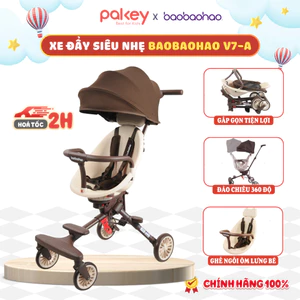 Xe Đẩy Baobaohao V207 Mẫu Mới Cải Tiến, Xe Đẩy Gấp Gọn Trọng Lượng Siêu Nhẹ Dễ Dàng Mang Đi Du Lịch