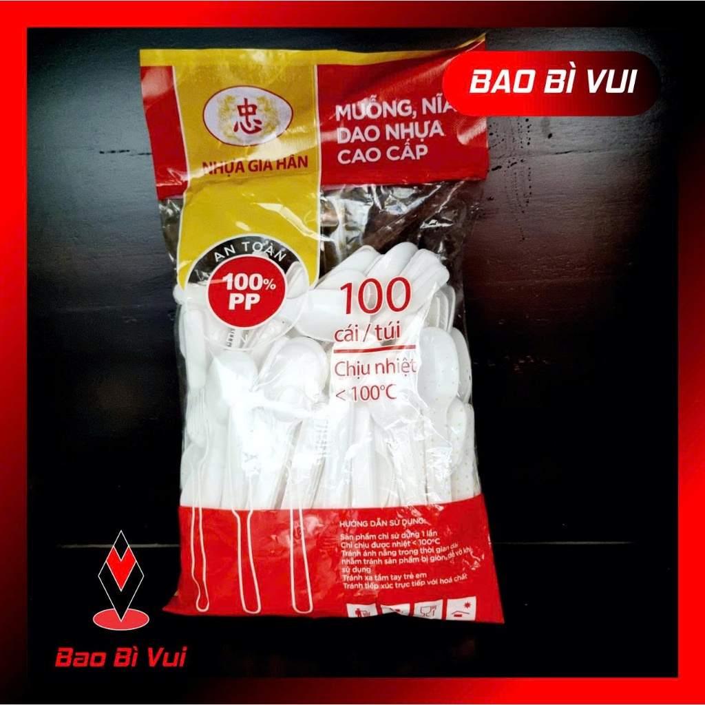 Muỗng sữa chua - Bịch 500 gr - BAO BÌ VUI