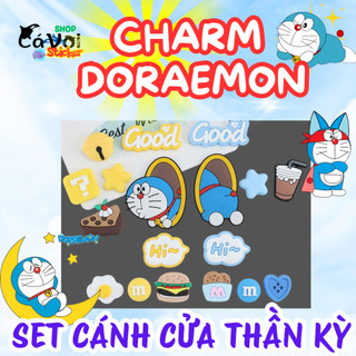 CHARM DORAEMON: SET CÁNH CỬA THẦN KỲ- CHARM GẮN DÉP SIÊU HOT- SẴN NÚT