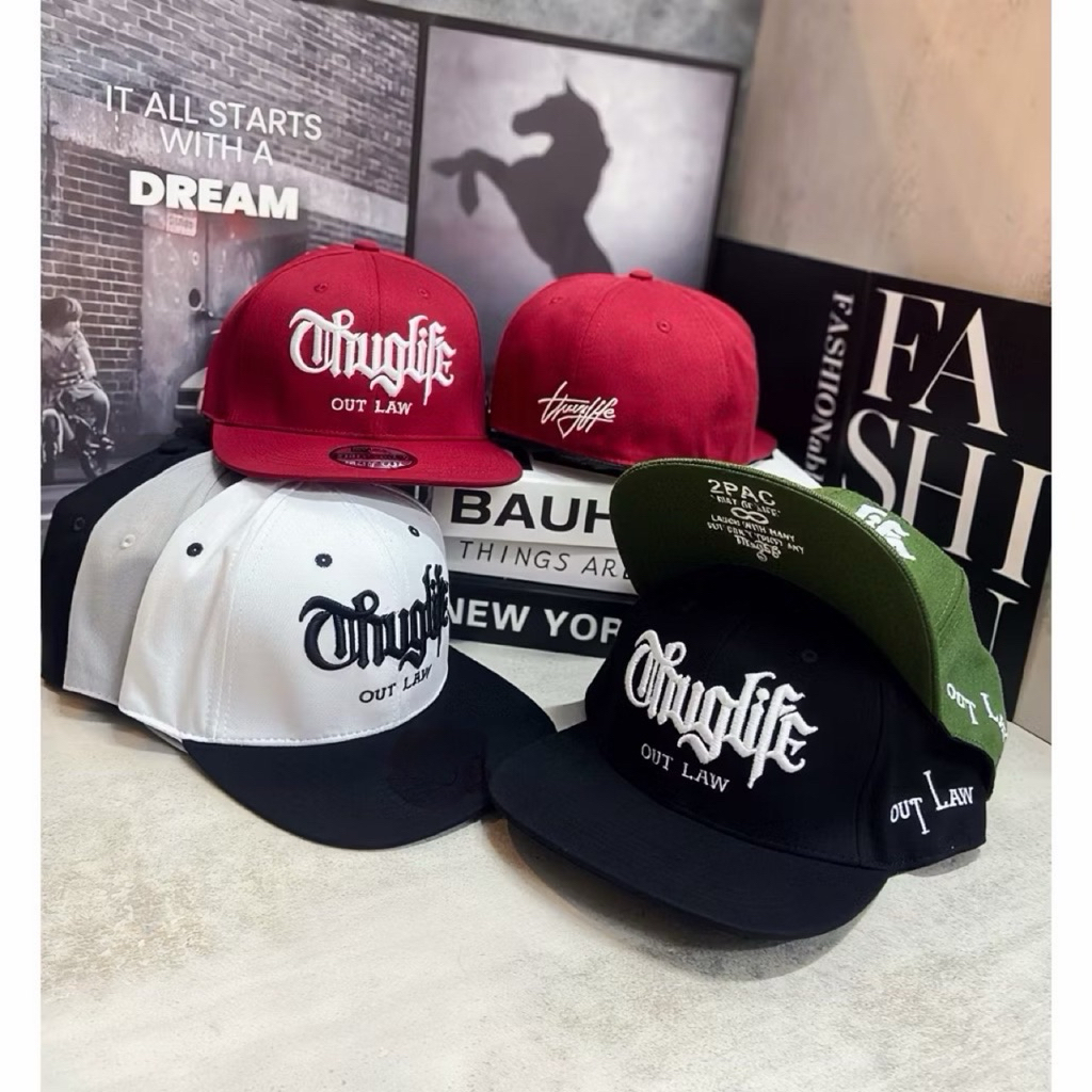MŨ HIPHOP,SNAPBACK BÍT ĐUÔI THUGLIFE PHONG CÁCH UNISEX