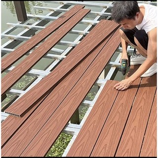 Thanh sàn gỗ nhựa ngoài trời 3D- Rộng 14cm x Dài 1m45 siêu cứng