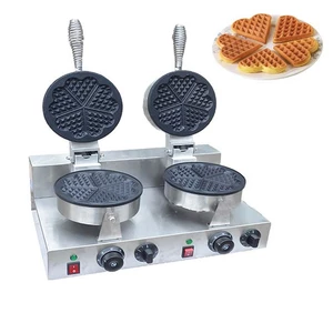 Máy nướng bánh waffle công nghiệp 2400W gia nhiệt kép, chống dính telfon siêu bền
