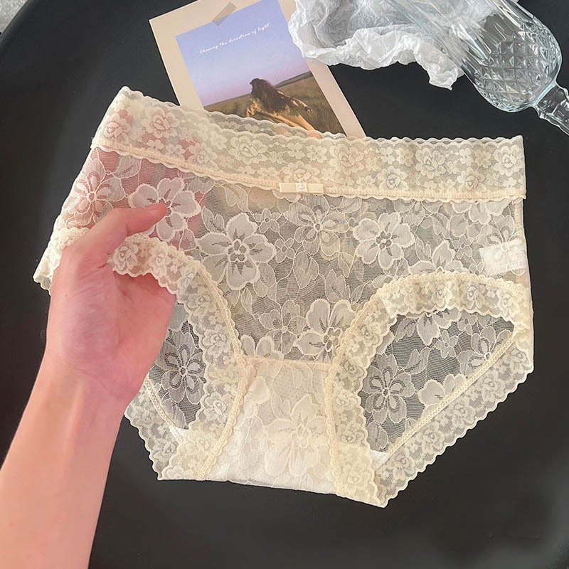 Sét 10 Quần Lót Nữ Ren Lụa Chất Mịn Đẹp Mềm Mại Êm Ái. Đáy Cotton, Giặt Máy Thoải Mái 356