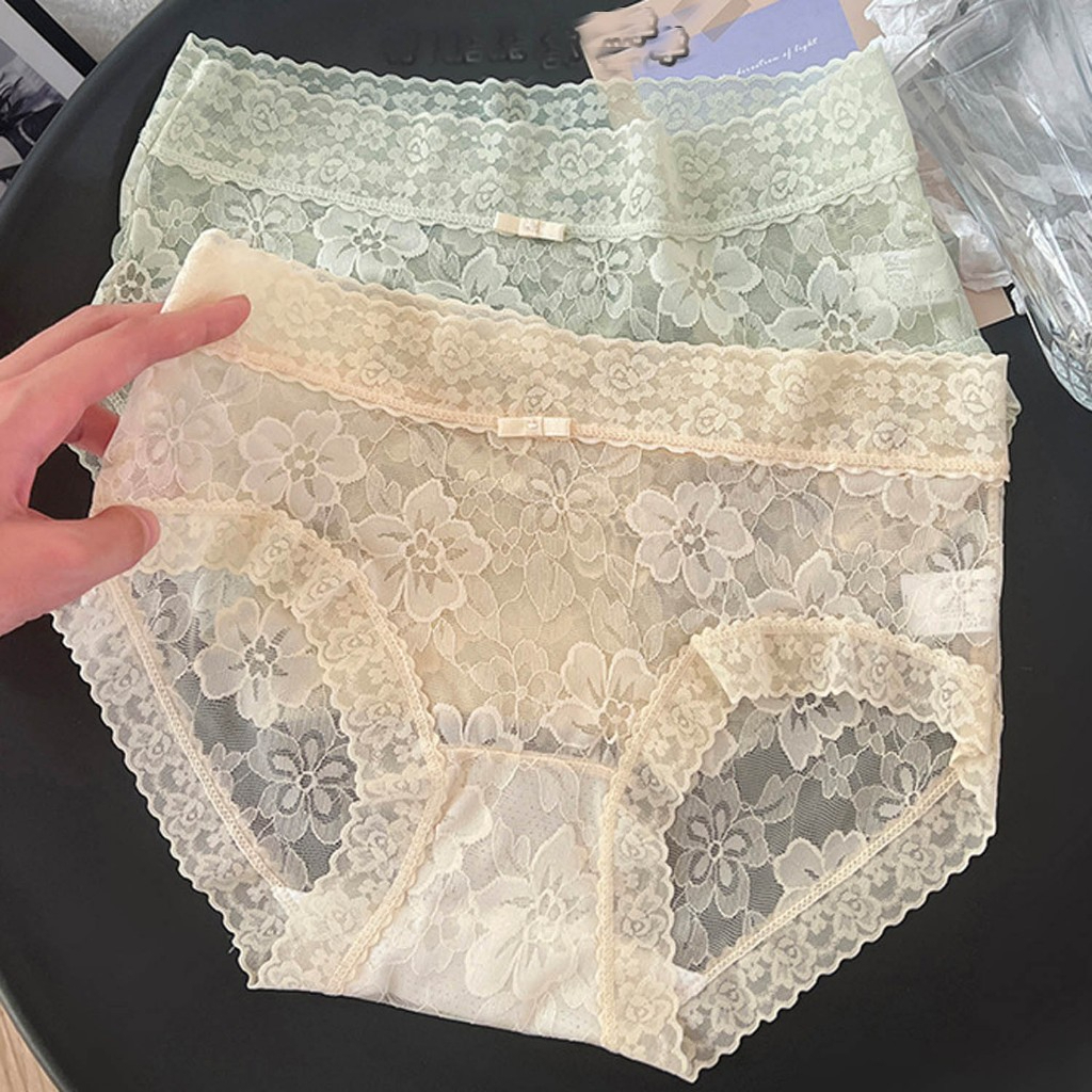 Sét 10 Quần Lót Nữ Ren Lụa Chất Mịn Đẹp Mềm Mại Êm Ái. Đáy Cotton, Giặt Máy Thoải Mái 356