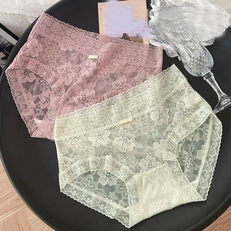 Sét 10 Quần Lót Nữ Ren Lụa Chất Mịn Đẹp Mềm Mại Êm Ái. Đáy Cotton, Giặt Máy Thoải Mái 356
