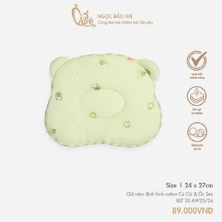 M&B (0-12M) Gối cho bé sơ sinh chống bẹp đầu, gối nằm sơ sinh chất cotton cao cấp mềm mại thoáng khí, định hình đầu bé