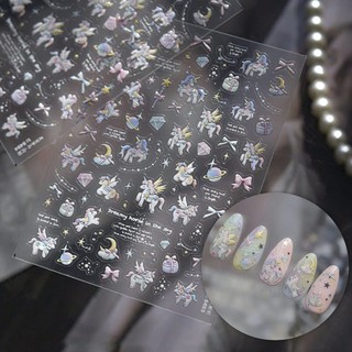 Sticker Decal Trang Trí Móng 5D Lụa Siêu Nét Đẹp Lung Linh | Hiệu Ứng Nổi Chân Thực | TheGIoiNail666