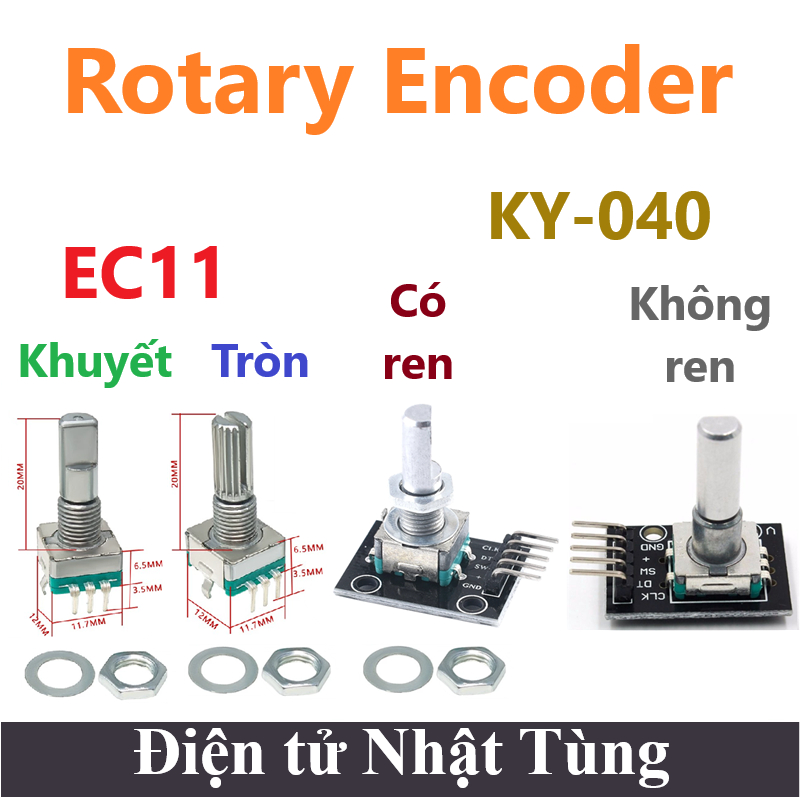 VOLUME XOAY ROTARY ENCODER, BIẾN TRỞ KY-040 | Shopee Việt Nam