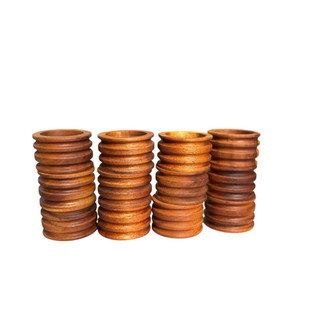 Bộ 6 vòng gỗ , nhẫn gỗ để khăn ăn nhà hàng , kích thước cao 3cm x 5cm . được làm  bằng gỗ tự nhiên