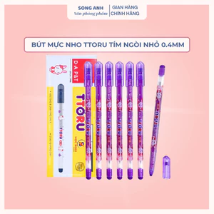 Hộp 12 cây bút gel mực tím TTORU Hàn Quốc 0.4mm