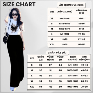 Bộ Áo Phông Nữ Chepol Cổ tròn, Form Rộng, Tay ngắn, Chất Cotton Cao Cấp, Co Giãn ( Áo Thun Trắng+Chân Váy Xuông)CP_x5864