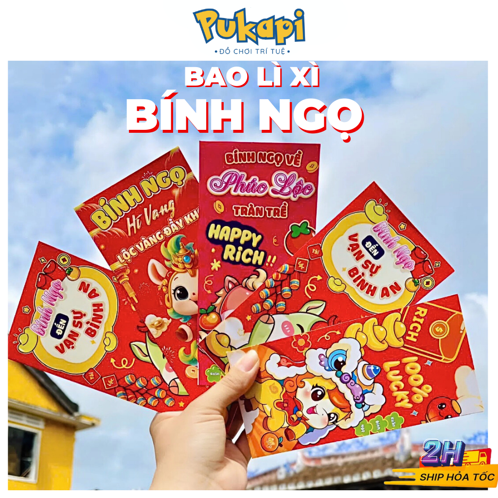 Bao Lì Xì Tết Bính Ngọ 2026 - Đồ Chơi Cho Bé PUKAPI
